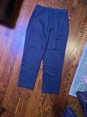women’s Black Pinstripe Dress Pants